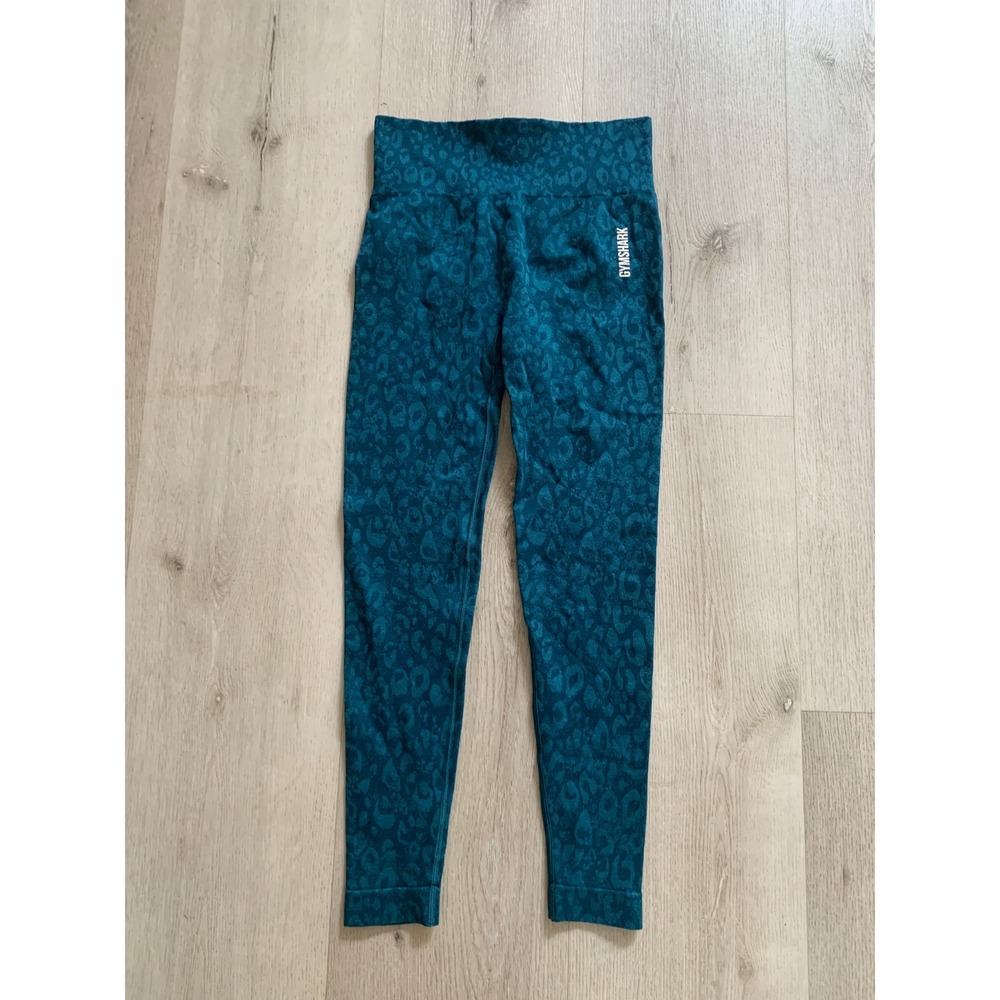 Gymshark Teal Leopard Print High-Waist Leggings